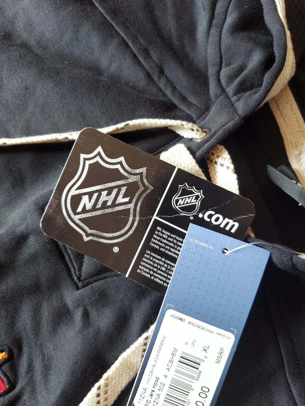 🆕️brand New Adidas Chicago Blackhawks Jersey Lace Up Hoodie